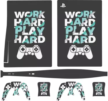 Spela hårda playstation 5-klistermärken - Tenstickers