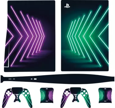 Neonpil estetik ps5 klistermärke - Tenstickers