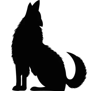 Tutande varg vilda djur klistermärke - Tenstickers