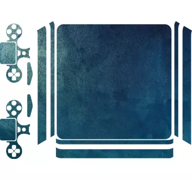 Blå färg vägg bakgrund playstation 4 dekal - Tenstickers