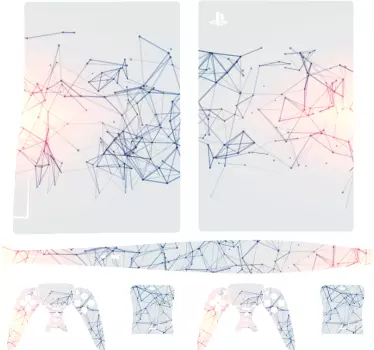 Ps5 klistermärke geometrisk samtidsstil - Tenstickers