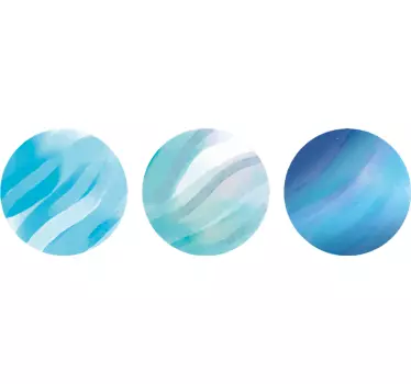 Geometrisk klistermärke med abstrakta cirkelmönster - Tenstickers
