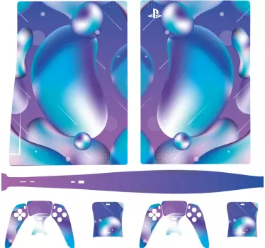 Gradient flytande bakgrund playstation 5 dekal - Tenstickers