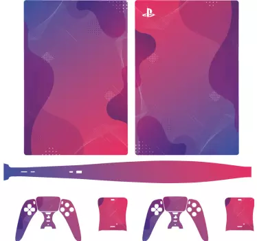 Ps5 klistermärke vibrerande lila gradient - Tenstickers