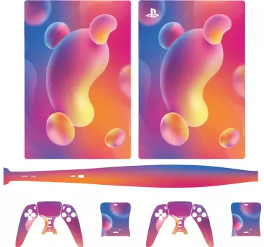 Ps5 klistermärke med livfulla formtillbehör - Tenstickers
