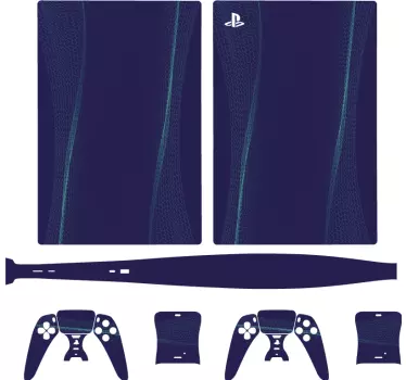 Sexkantig våg bakgrund playstation 5 dekal - Tenstickers