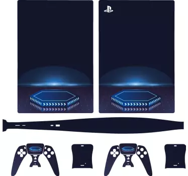 Ps5 klistermärke med hexagonljuseffekt - Tenstickers