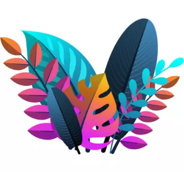 Natur klistermärke vibrant bladkollektion - Tenstickers