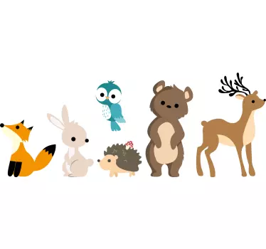 Baby djur design barn sovrum vägg klistermärke - Tenstickers