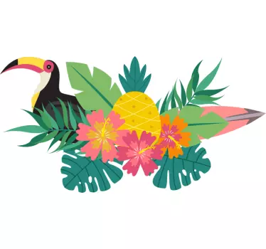 Väggklistermärken djur tropisk fågeldesign - Tenstickers