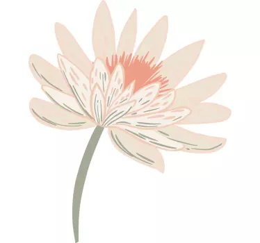 Enkel daisy blomma väggdekor - Tenstickers
