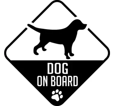 Hund ombord bildekal - Tenstickers