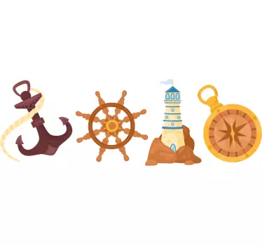 Marina symboler marin klistermärke - Tenstickers