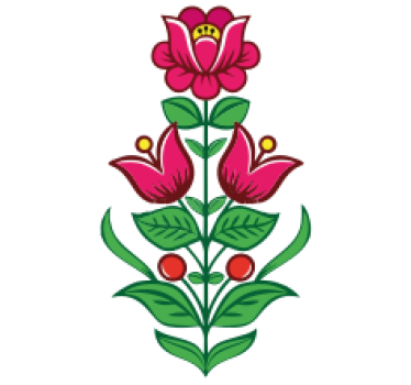 Polera blommor med dekal för rastercykel - Tenstickers