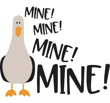 Min gruva min fiskmås laptop klistermärke - Tenstickers