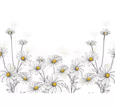 Vit blomma bakgrund bärbara klistermärken - Tenstickers
