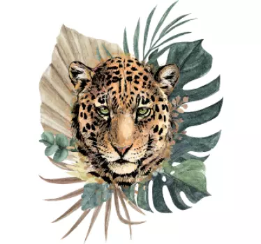 Leopard i djungeln vilda djur klistermärke - Tenstickers