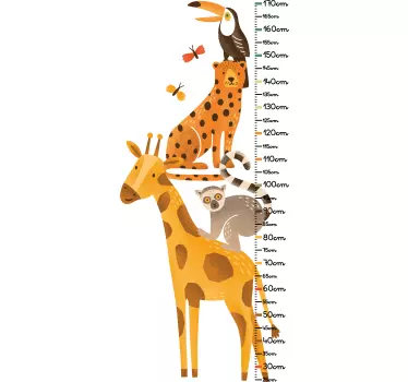 Djungel diagram vilda djur klistermärke - Tenstickers