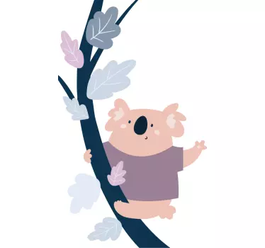Klättring drog koala tecknad djur vägg inredning - Tenstickers