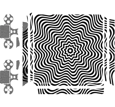Psykedelisk optimal illusion playstation 4 dekal - Tenstickers