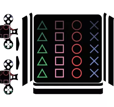 Blekande ps-knappar playstation 5-klistermärken - Tenstickers