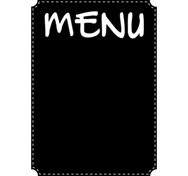 Meny tavla klistermärke - Tenstickers