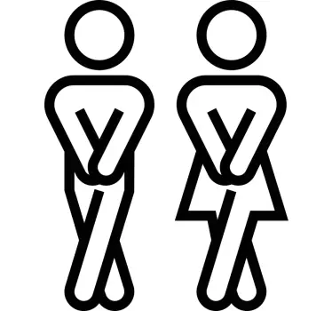 Rolig toalett skylt glasdörr klistermärke - Tenstickers