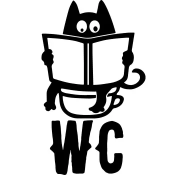 Rolig wc illustration glasdörrklistermärke - Tenstickers
