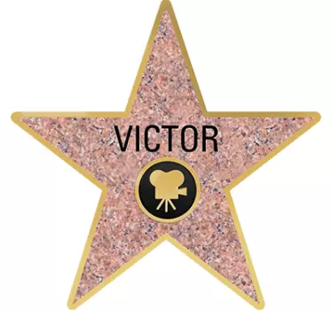 Personifierad hollywood stjärnavägg klistermärke - Tenstickers