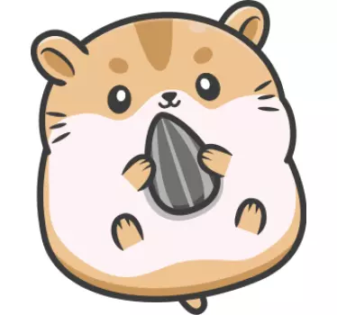Söt hamster tecknad husdjur dekaler - Tenstickers