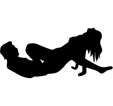 Sex par silhuett klistermärke - Tenstickers