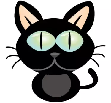 Katt laptop klistermärke - Tenstickers