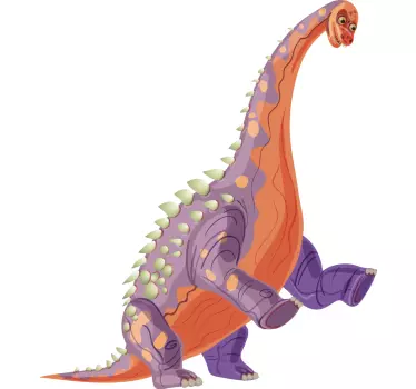 Skrämmande dinosaurie med en långhalsad glasdörrklistermärke - Tenstickers