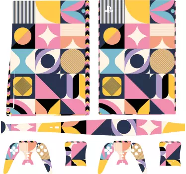 Geometriska figurer PS klistermärke - Tenstickers