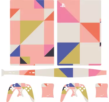 Ps5 klistermärke med livfulla färgmönster - Tenstickers