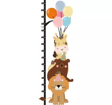 Safari djur med luftballonger vilda djur klistermärke - Tenstickers