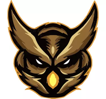 Väggklistermärken djur fierce owl emblem - Tenstickers