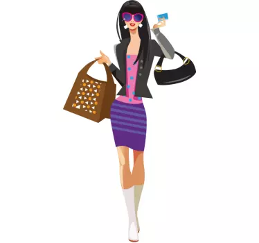 Fashionista väggklistermärke - Tenstickers