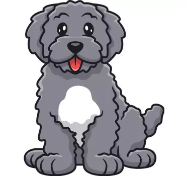Klistermärken cartoon hund illustration - Tenstickers
