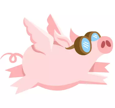 Flygande grisar barn klistermärke - Tenstickers