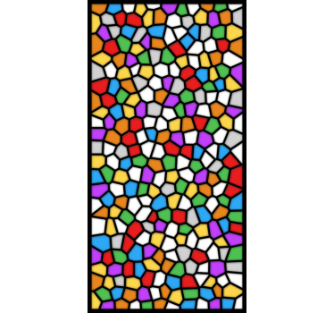 Färgad fläckglas mosaik fönster klistermärke - Tenstickers