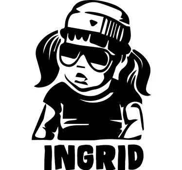 Urban baby flicka baby i bil klistermärke - Tenstickers