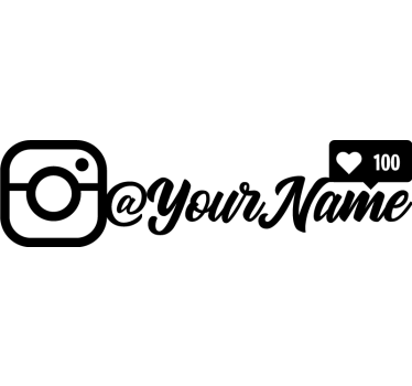 Anpassat instagram-namn ungdomsstil för bil bil klistermärke - Tenstickers