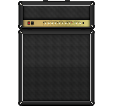 Rock gitarrförstärkare kylskåp dekaler - Tenstickers