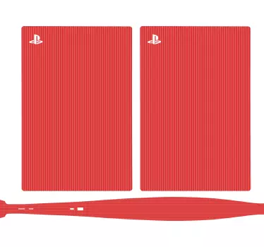 Ps5 klistermärke rÖd randig fodral - Tenstickers