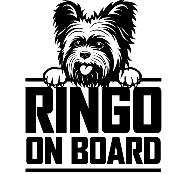Trevlig yorkshire hund kikar bil dekal - Tenstickers