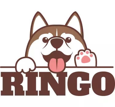 Lekfull hunddesign klistermärken - Tenstickers