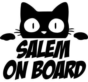 Söt monocolor katt kikar bil dekal - Tenstickers