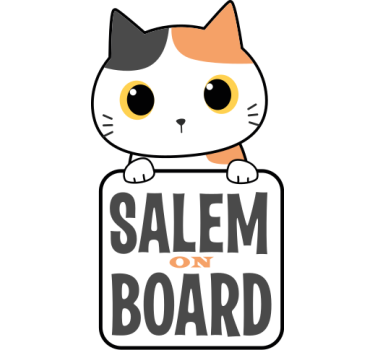 Söt katt ombord med namn bil dekal - Tenstickers