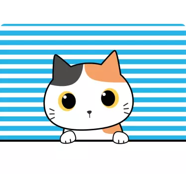 Söta tecknade katt bärbara klistermärken - Tenstickers